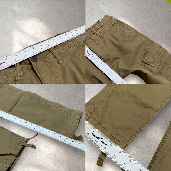 American Eagle Outfitters High Rise Brown Khaki Relaxed Fit Cargo Pants - Picture 7 of 8
